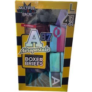 Aeropostale 4Pk Performance Boxer Briefs Multiple Waist Band Men Size Large